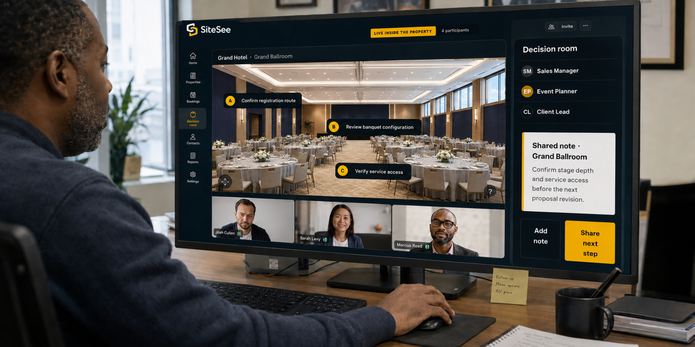 Shared property conversation inside SiteSee