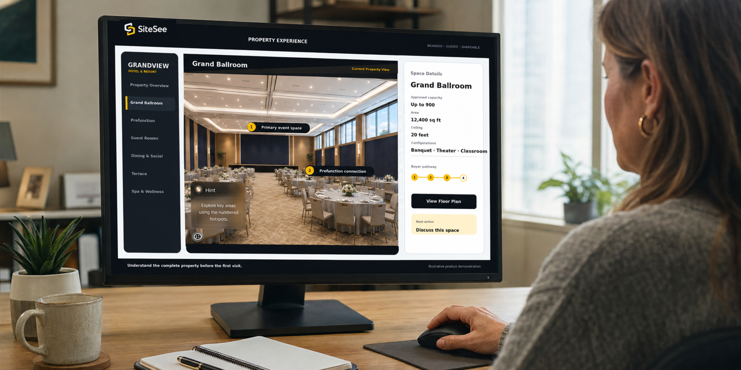 SiteSee buyer Property Experience Over Shoulder