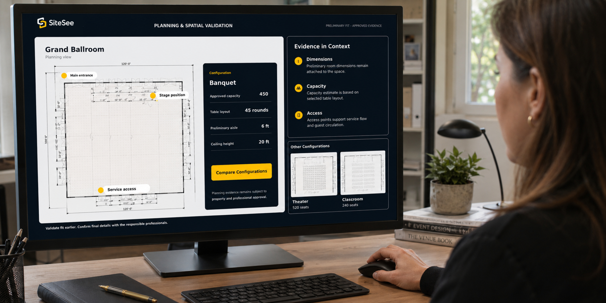 SiteSee planning Spatial Validation Over Shoulder