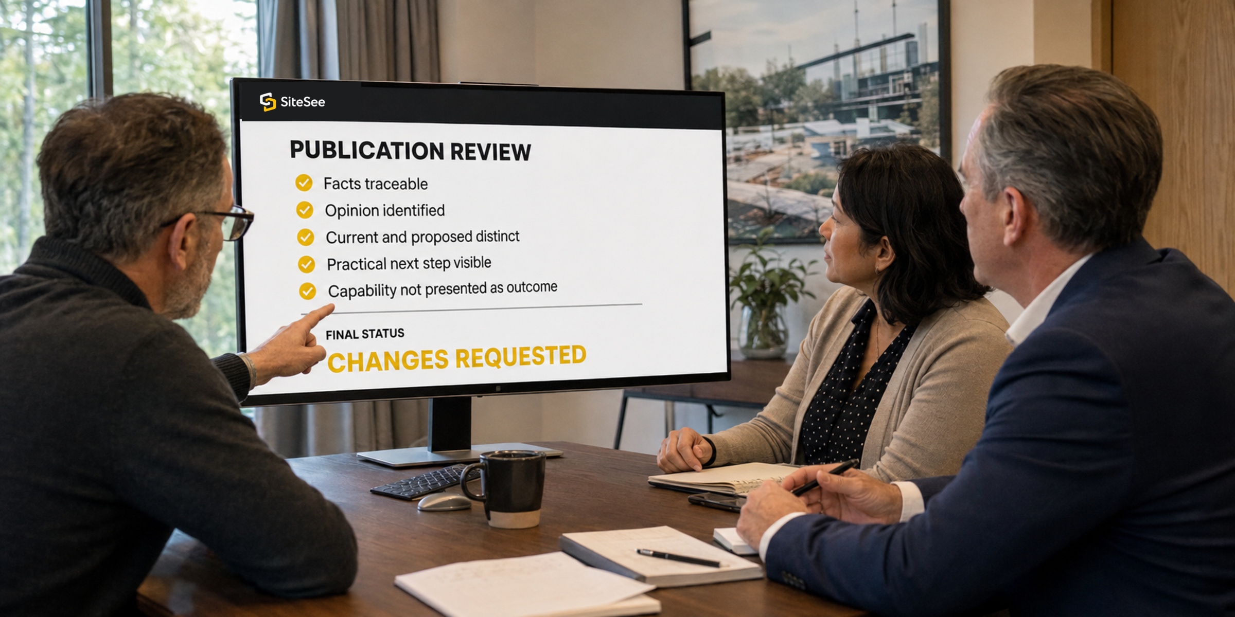 SiteSee human Review Publication Approval