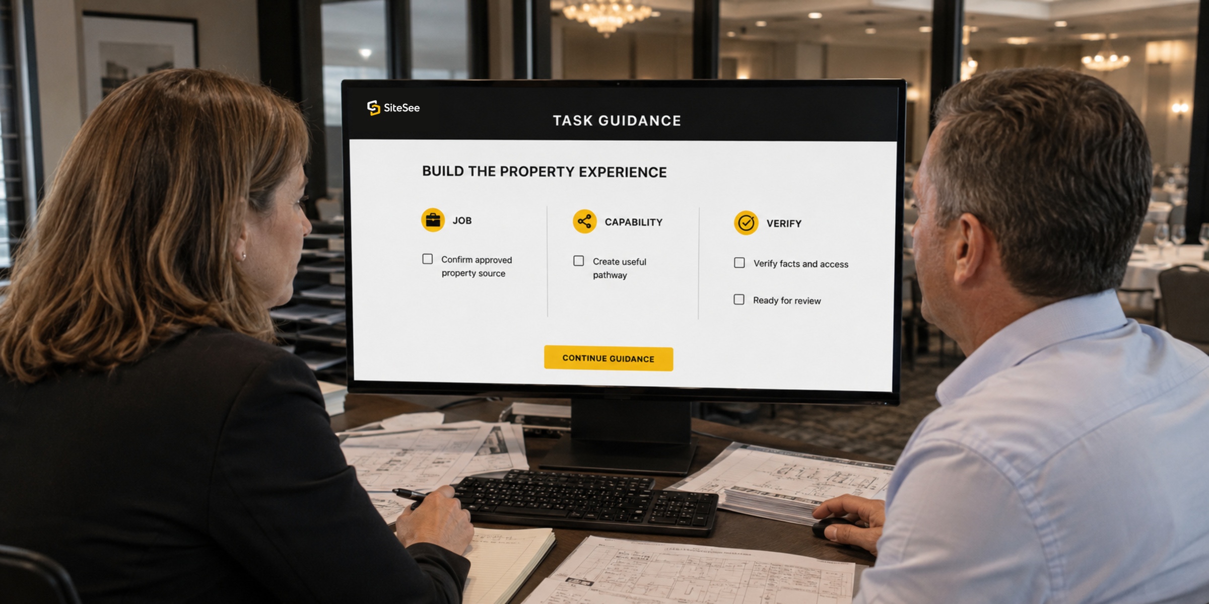 SiteSee task Guidance Over Shoulder