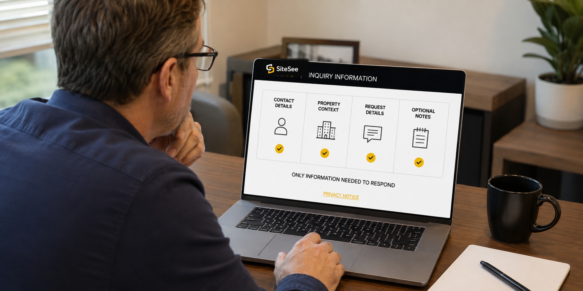 SiteSee minimal Data Inquiry Over Shoulder