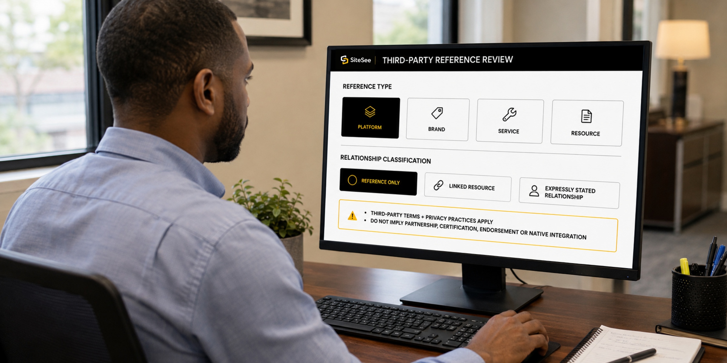 SiteSee third Party Reference Over Shoulder